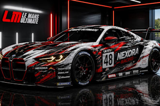 design custom iracing, assetto corsa, acc, lmu racing liveries with spec maps