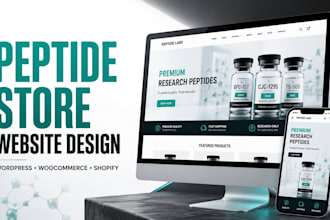 build peptide website research peptide store supplement website