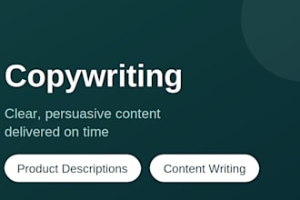 write compelling product descriptions and website copy