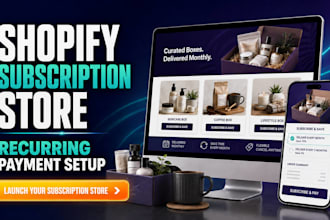 design shopify subscription box store with recharge appstle and seal setup