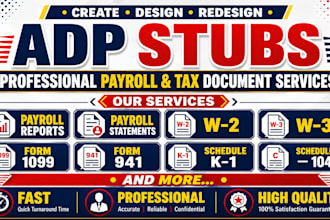 calculate payroll stubs, w2 for you and employees