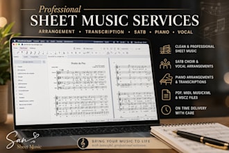 create a professional satb vocal or choir arrangement