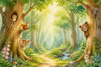 create cartoon background illustration