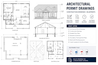 create architectural permit drawings, construction drawings and blueprints