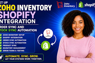 set up zoho inventory shopify integration order sync and stock sync automation