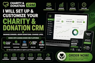 setup and customize a charity and donation CRM for your nonprofit via bloomerang