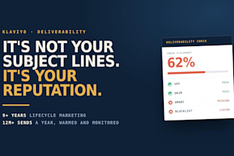fix your email deliverability and get you back in the inbox in klaviyo