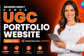 design canva website ugc portfolio ugc media kit ugc portfolio