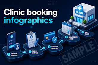 design clinic booking infographics