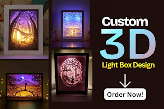 design 3d lightbox logo keychain, anime lightbox, text, wall decor for printing