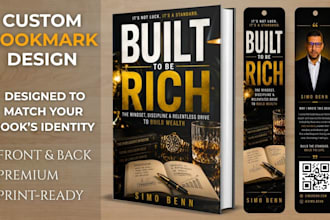design a custom bookmark matching your book cover for KDP