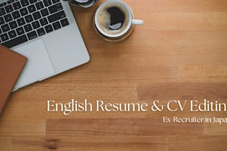 proofread, edit, and format your english CV