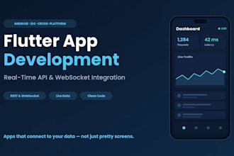 develop flutter mobile app with api and realtime integration