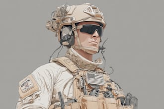 draw military characters or military related illustrations