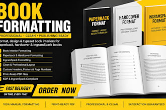 create format printable workbooks, journals, planners, large print books design