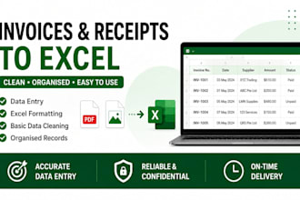 convert invoices, receipts and pdfs into excel spreadsheets
