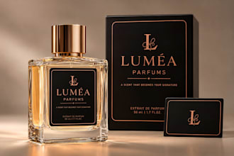 do premium perfume box packaging and label design