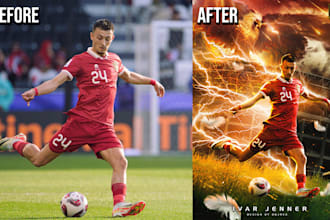 design professional sports posters, graphics, banner, flyers