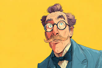 draw illustration in cartoon style