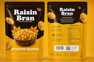 do premium product label, box package, pouch bag design for brand