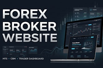 develop forex broker website with mt5 integration, CRM and trader dashboard