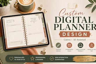 create a custom ai assisted digital planner in canva