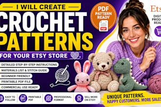 crochet patterns  etsy shop amigurumi pattern crochet toy pattern