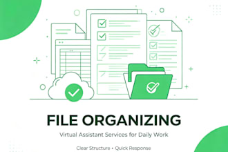 data entry, document sorting, file organize
