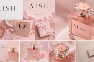 create luxury perfume branding and elegant packaging design