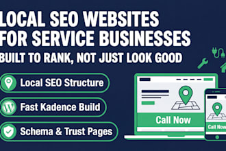 design a local service business website in wordpress with local SEO