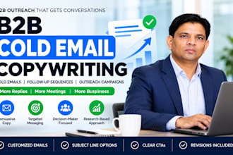 write b2b cold emails and follow up email sequences