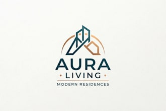 design a modern apartment logo for your brand