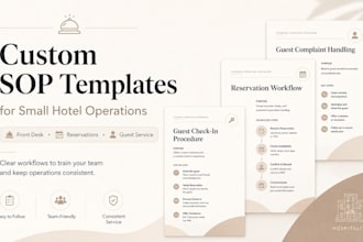 build sop templates to organize your small hotel operations