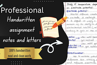 do neat and clean handwritten work for you
