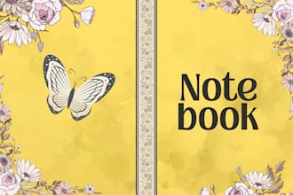 design a custom seamless pattern for a notebook and fabric