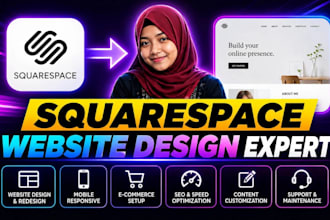 build squarespace website and redesign squarespace as a squarespace expert