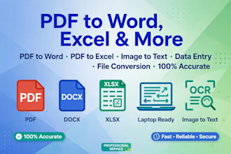 convert PDF to editable ms word or excel spreadsheets