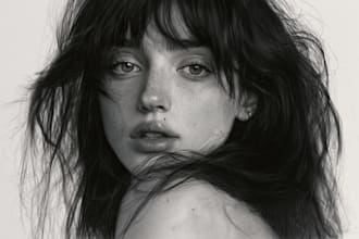 illustrate professional a pencil and charcoal portrait for you