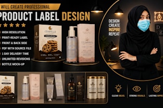 design premium luxury  packaging, box, label and dieline