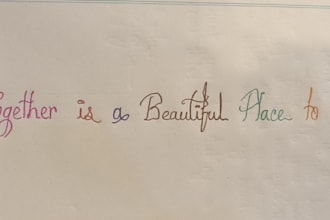 write beautiful handwritten letters and custom caligraphy