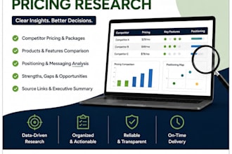 research 3 competitors, pricing, features and positioning