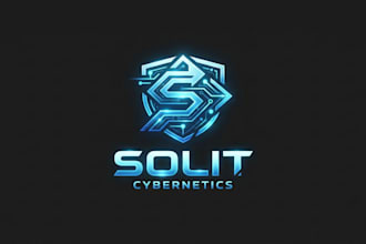 design a futuristic cyber logo for your brand