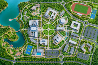 design pressional campus map, park map, wayfinding map, vector map and site plan