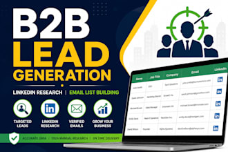 do b2b lead generation, linkedin research and email list building