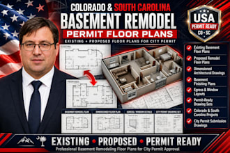 draw colorado south carolina basement remodel finishing existing proposed floor