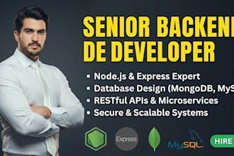 build a node js express backend and rest API
