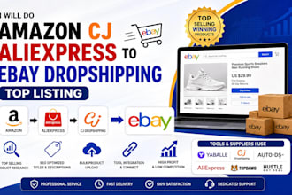 do cj aliexpress amazon to ebay dropshipping top listing and selling