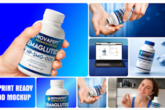 design supplement label, vitamin label and bottle label