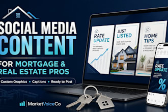 create social media posts for mortgage and real estate pros