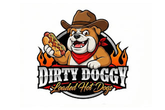 create wonderful and excellent hot dog logo design